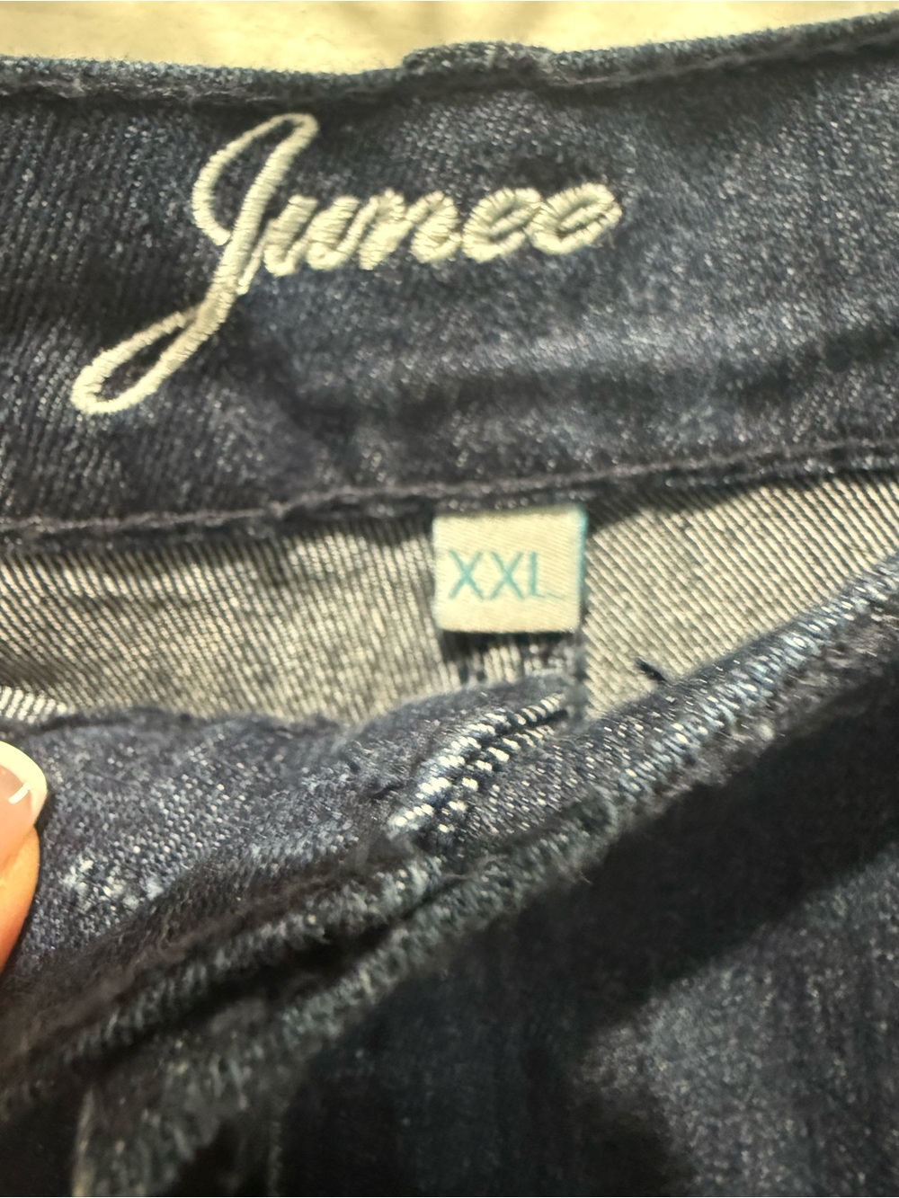 JUNEE Dark Blue Denim Skirt - Picture 3 of 3